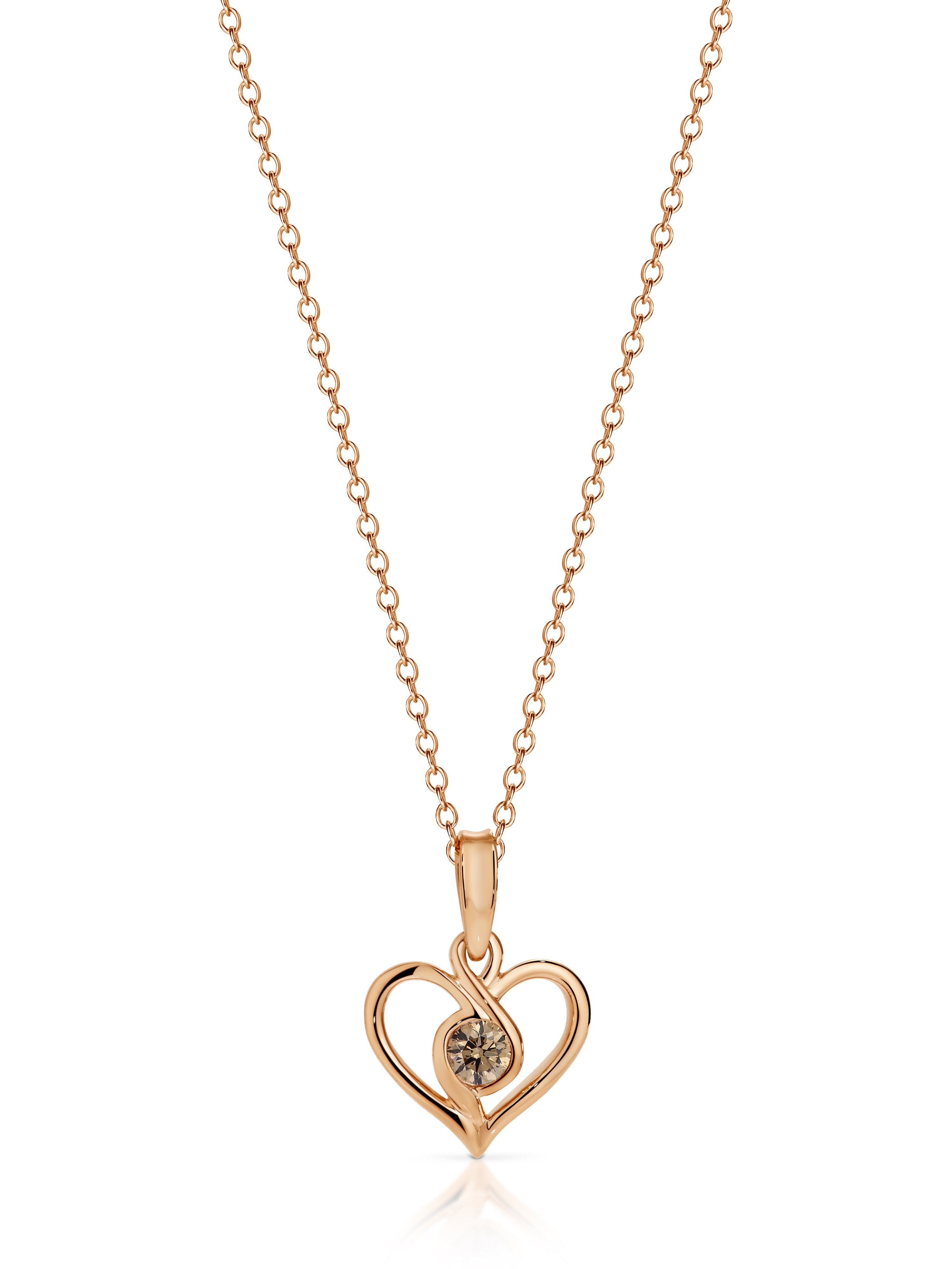 Chocolate Diamond Infinity Heart Pendant - Argyle Jewellers
