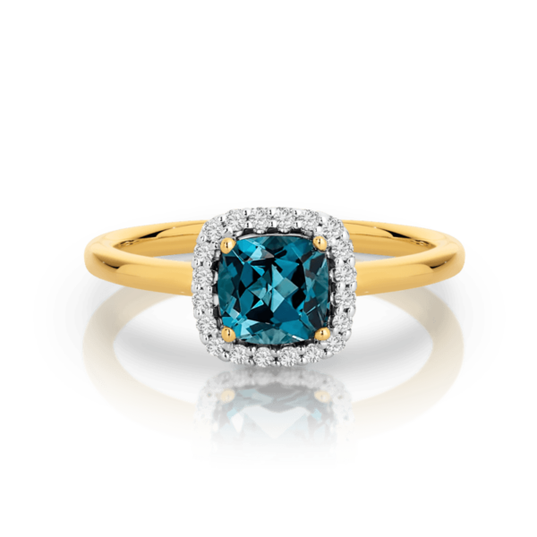 Topaz & Diamond Ring