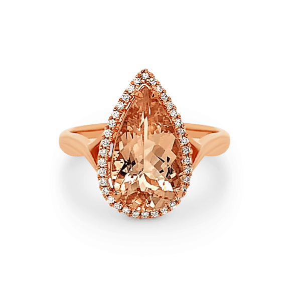 Morganite & Diamond Ring