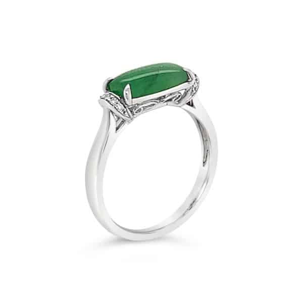 Jade & Diamond Ring - Image 2