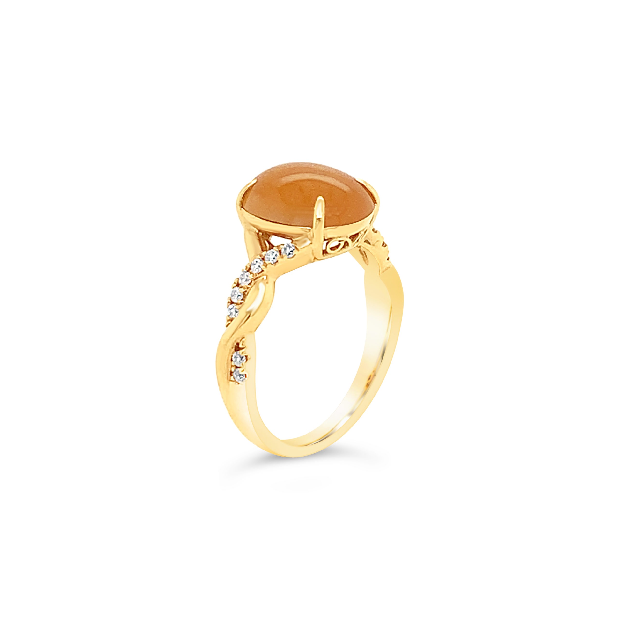 Brown Jade & Diamond Ring - Argyle Jewellers