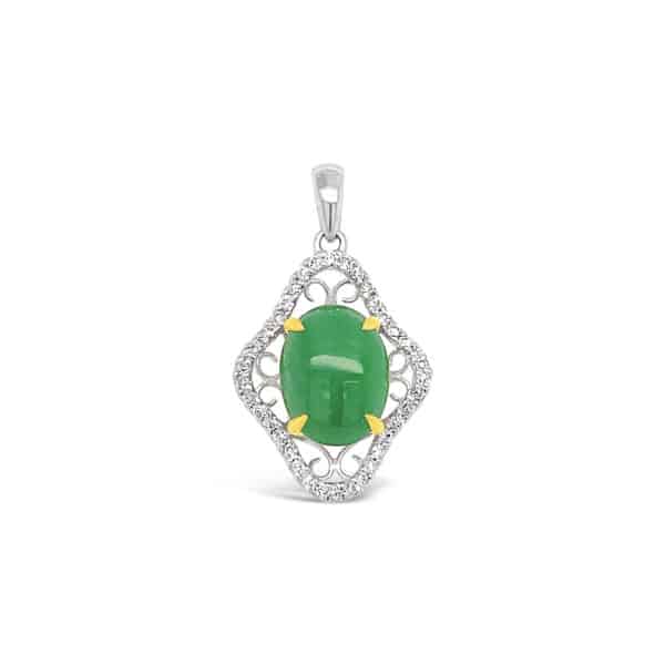 Jade & Diamond Pendant