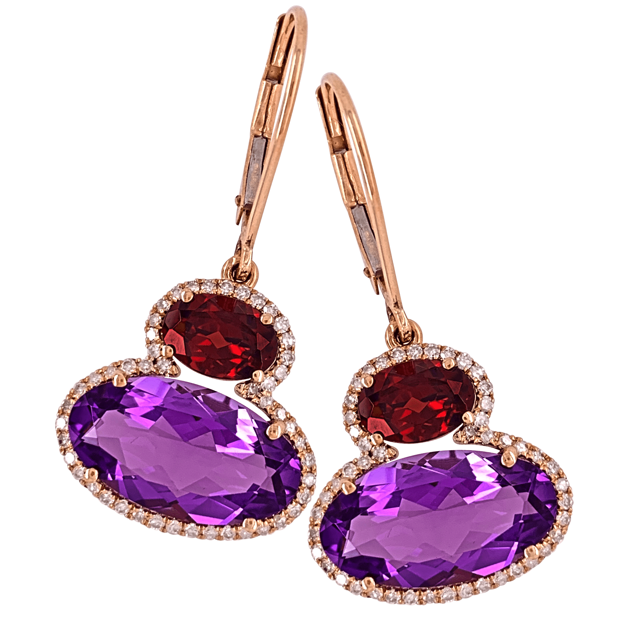 Amethyst & Garnet Earrings - Argyle Jewellers